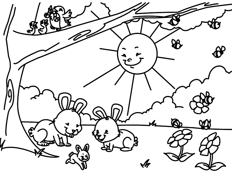 free collection of Spring coloring pages 2015 | Stylish Family