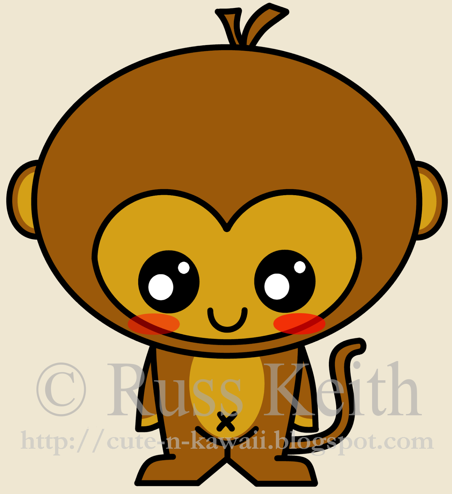 Cute N Kawaii: How To Draw A Kawaii Monkey