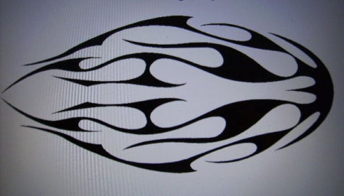 FLAMES GAS TANK MOTORCYCLE DECAL #GT19 TRIBAL GRAPHIC for sale