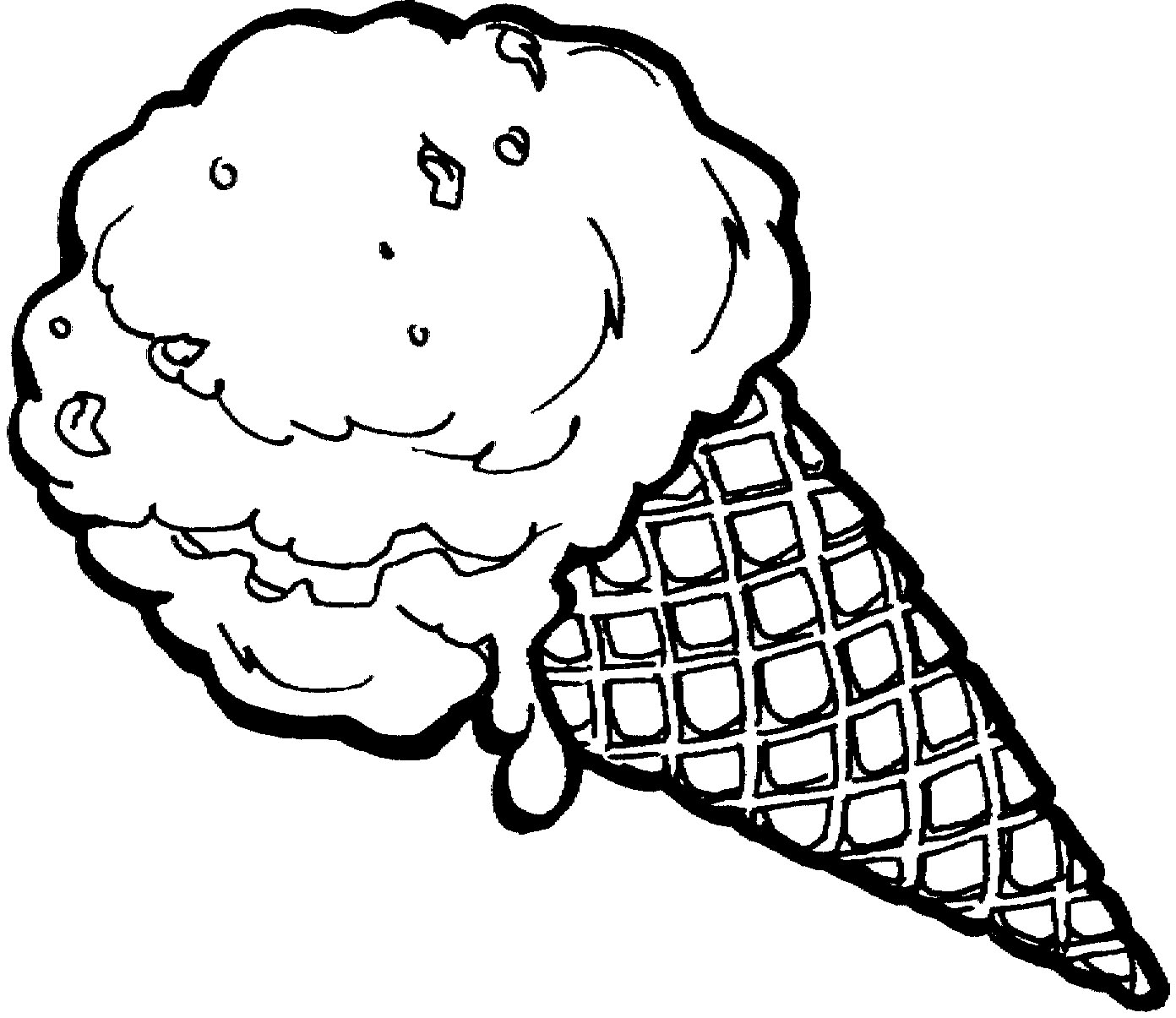 Free Ice Cream Cone Coloring Page, Download Free Ice Cream Cone