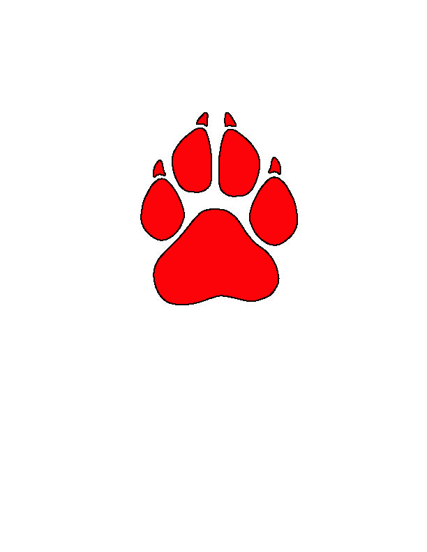 Red-and-Black-Paw-Print | E.O. Smith High School Football