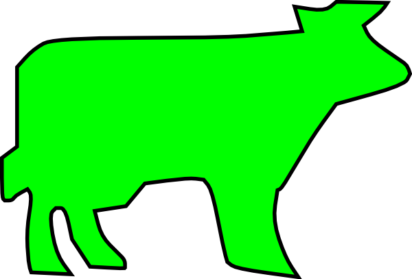 Farm Animal Outline clip art - vector clip art online, royalty 