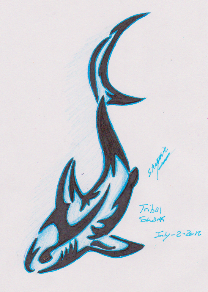Tribal Shark Drawing - StephanieCardona � 2014 - Jul 2, 2012