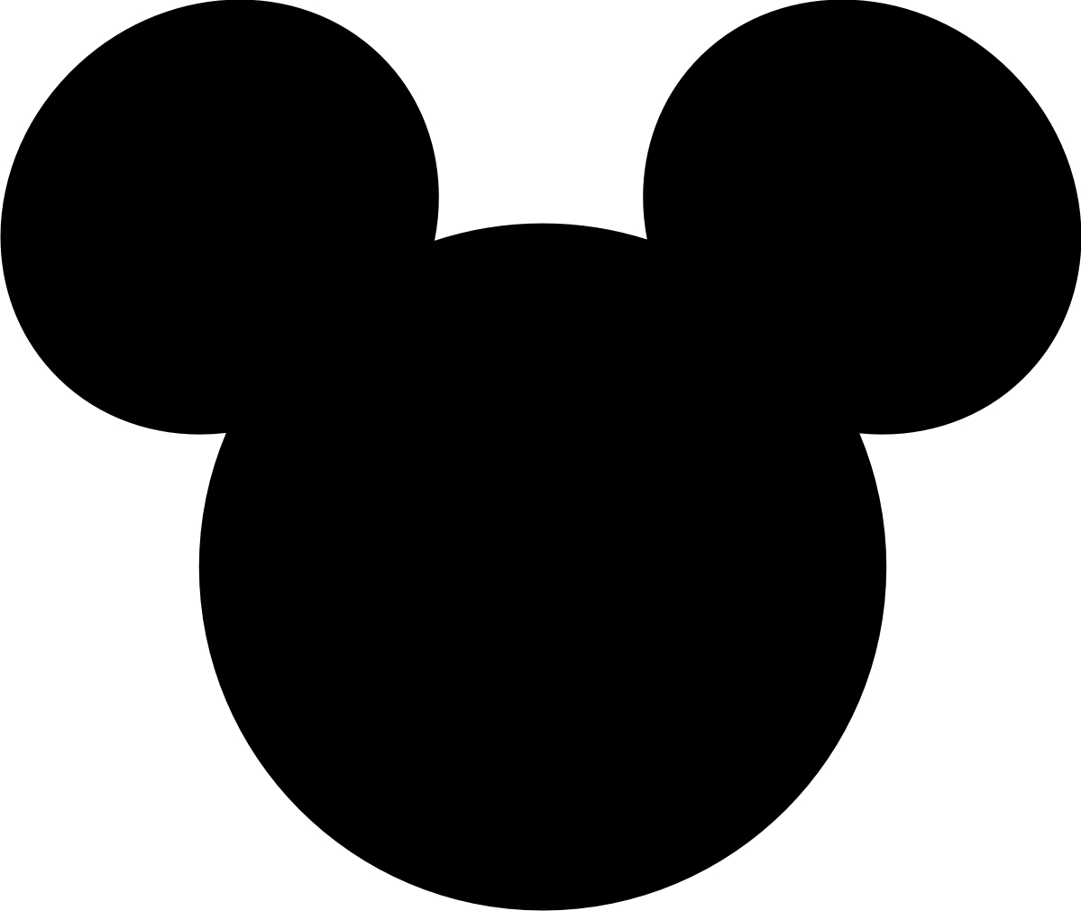 Mickey Mouse Head Outline Tattoo