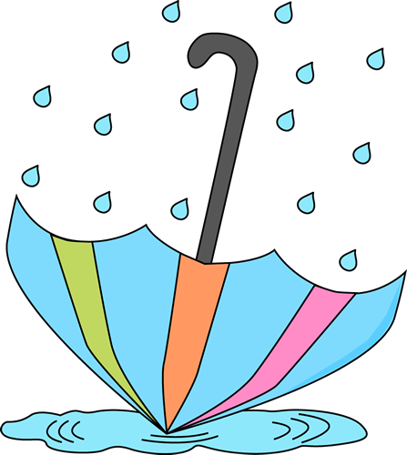 umbrella raindrops clipart