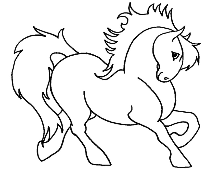 The Horse Stop Running Coloring Pages - Horse Coloring Pages 