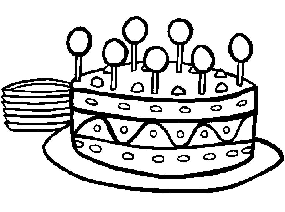 cake clip art coloring pages - photo #37