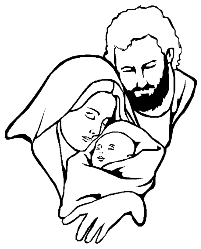 Mary Loved The Baby Jesus Coloring Page |christmas coloring pages 