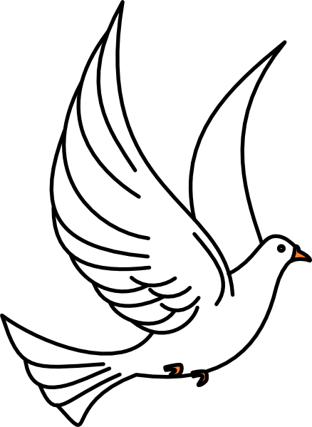 Flying Dove clip art - vector clip art online, royalty free 