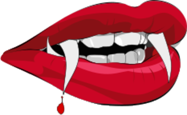 Vampire Teeth T image - vector clip art online, royalty free 