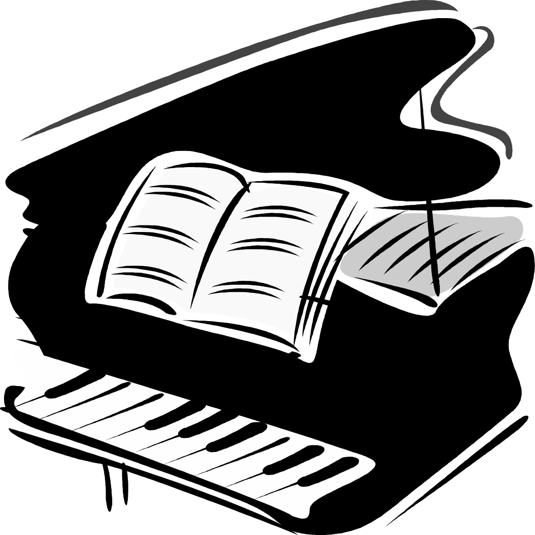 Cartoon Keyboard Piano - Clipart library