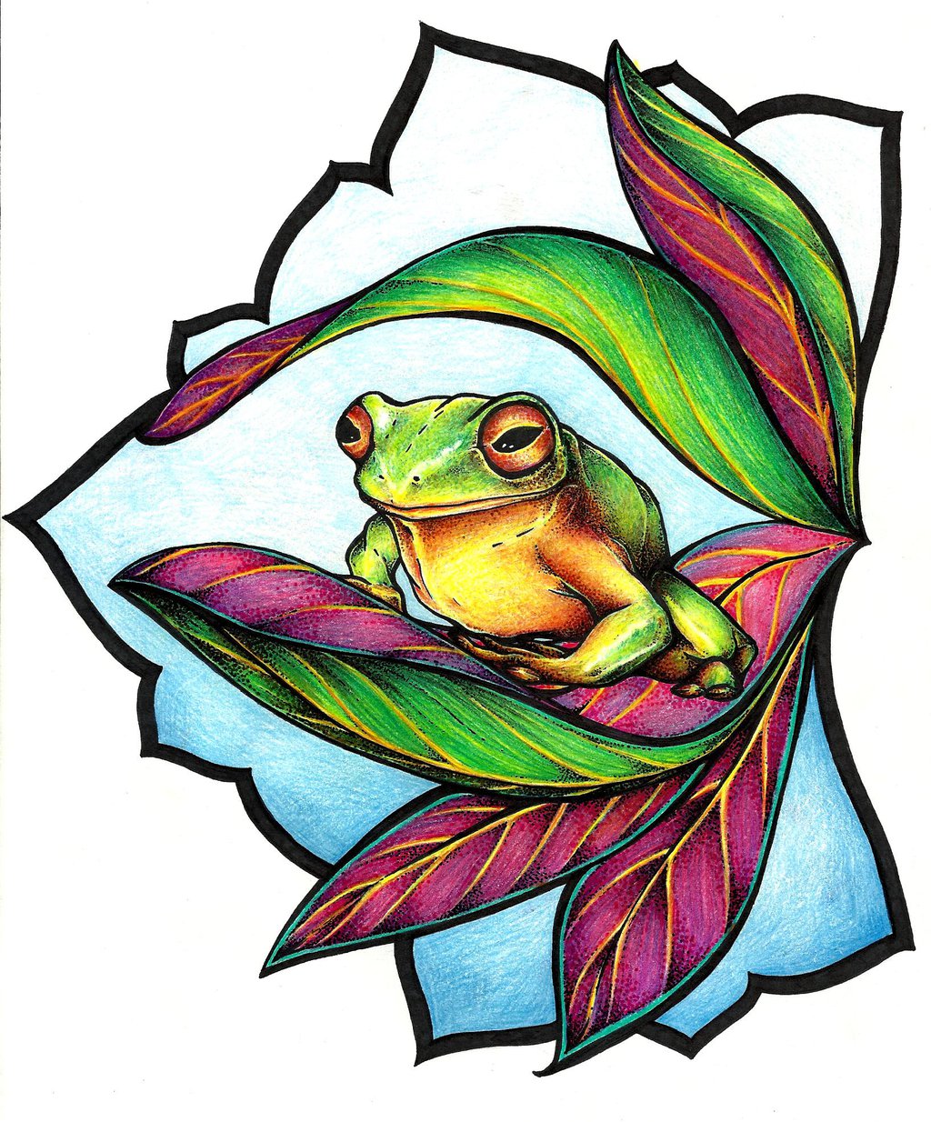 frog tattoo design by mijazaszka on Clipart library