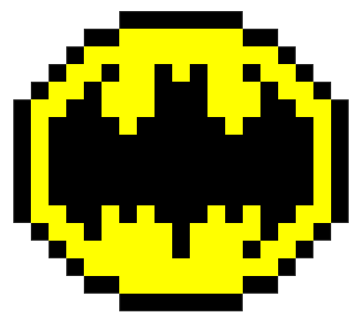 Minecraft Pixel Art Batman Symbol Template Minecraft Pixel Art 