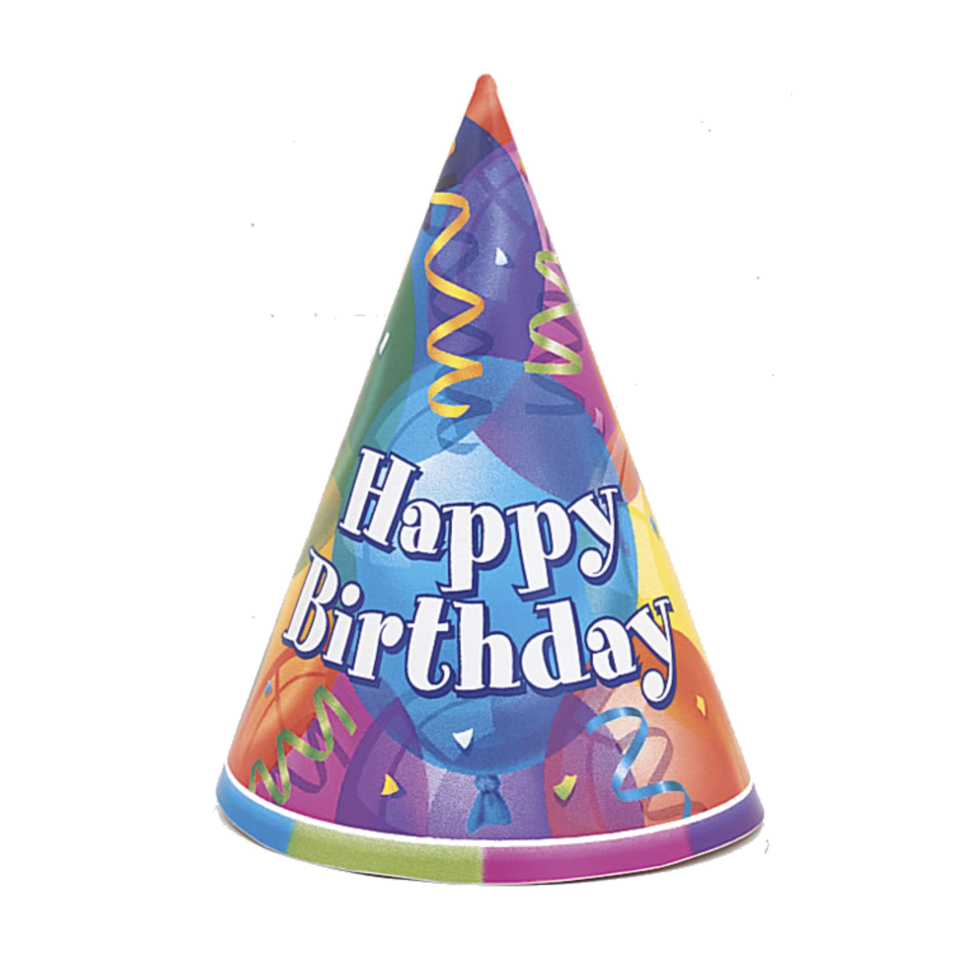 Hyderabad Add-Ons Happy Birthday Balloons Card Board Party Hat 