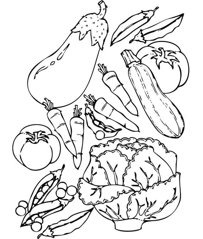 447 Animal Vegetables Coloring Pages With Names with Printable