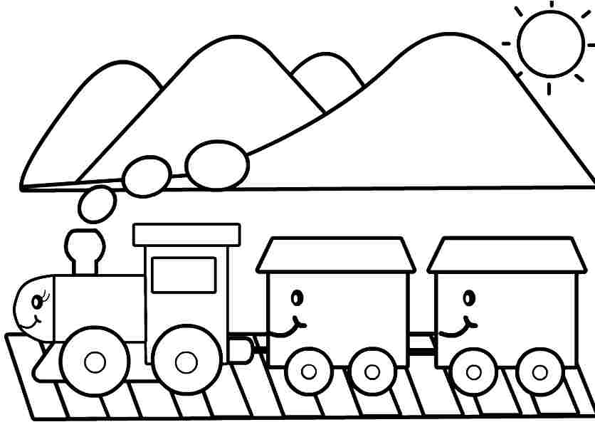Transportation Train Coloring Pages Printable Free For Girls 