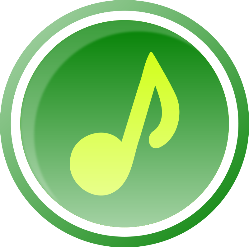 Music Icon-Green-1 Free Vector 
