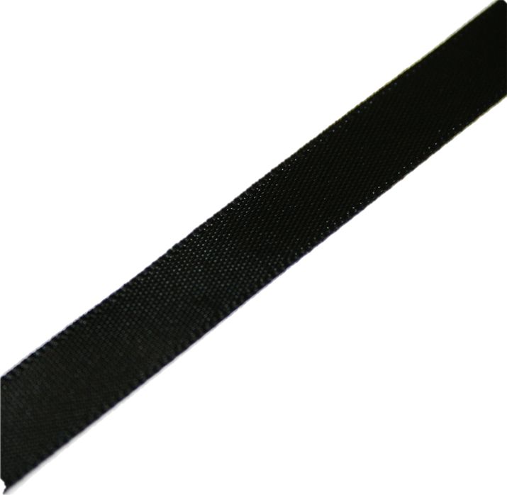 Black satin ribbon - 1 meter