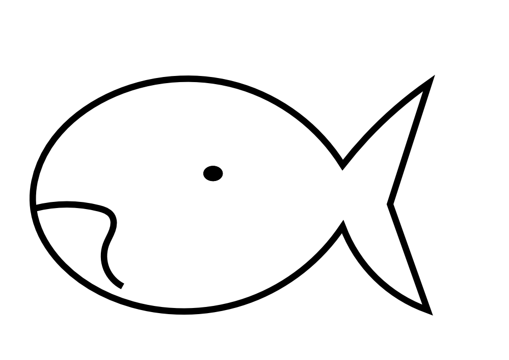 goldfish black white line art coloring book colouring openclipart 