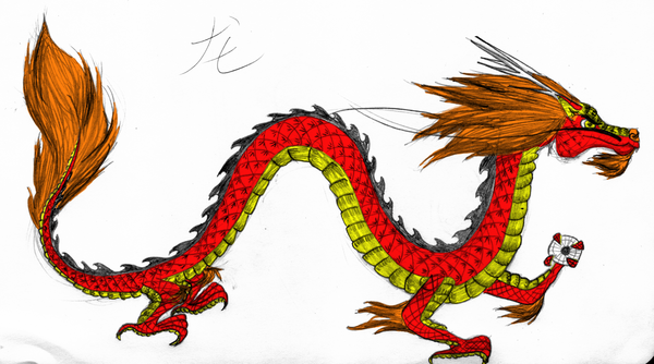 chinese dragon colored sketch by m34n13 on Clipart library