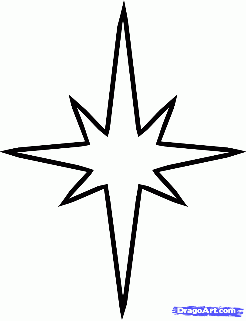 How to Draw a Christmas Star, Step by Step, Christmas Stuff 