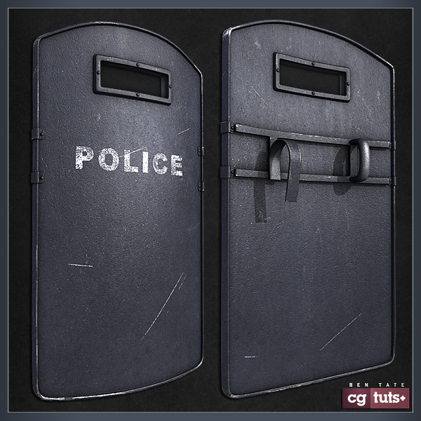Freebie: Police Riot Shield - Tuts+ 3D  Motion Graphics Article