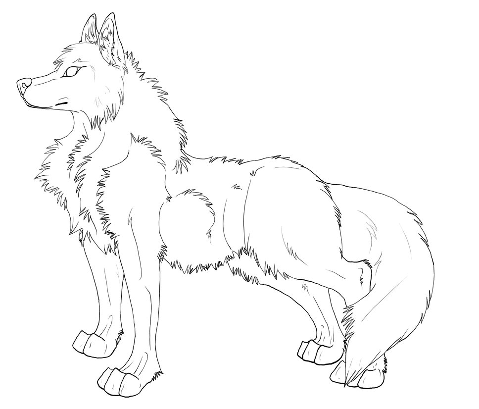 Free Wolf Outline, Download Free Wolf Outline png images, Free ClipArts
