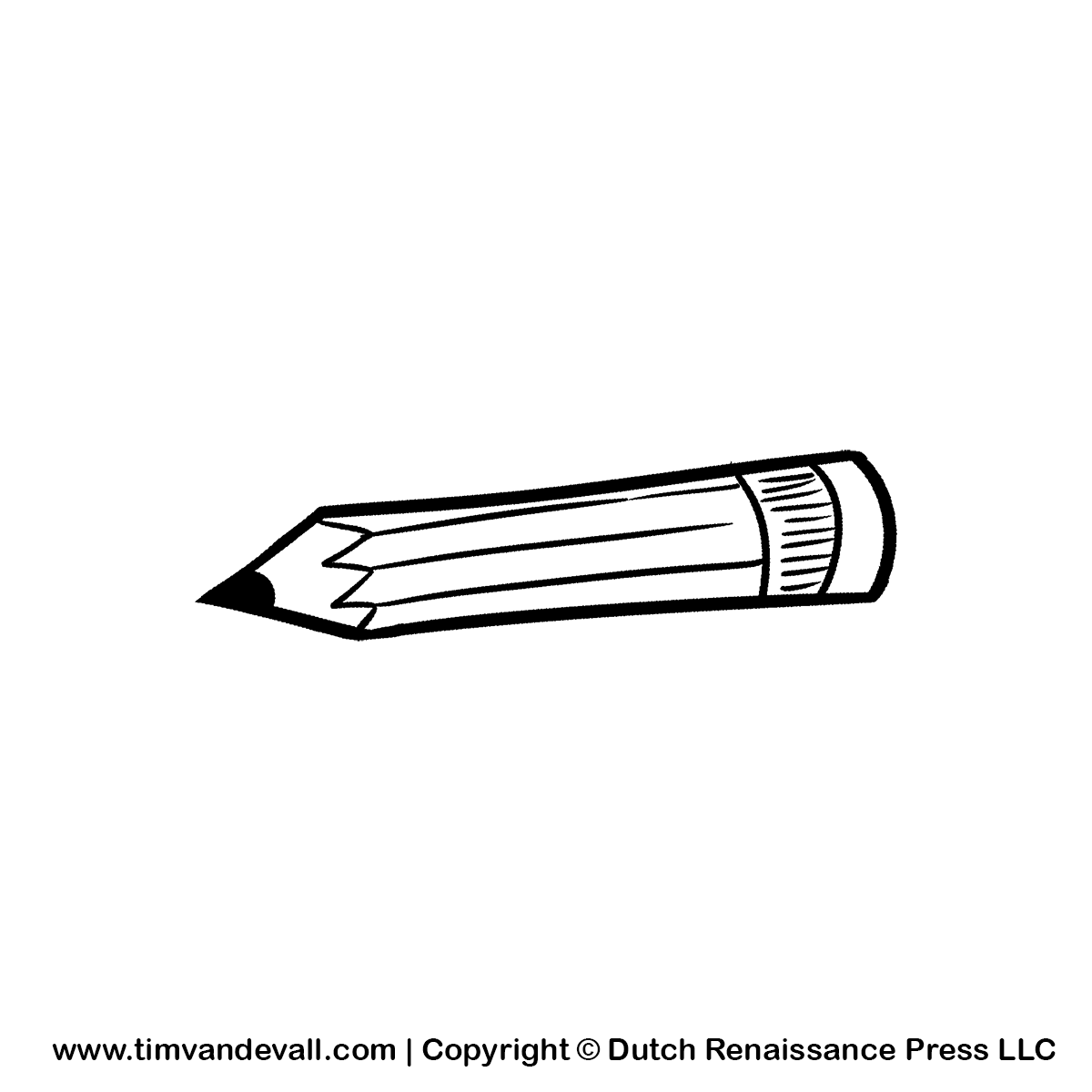 free black and white pencil clip art - photo #21