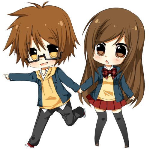 Anime Couple Gambar Kartun Couple Terpisah Adzka 9783