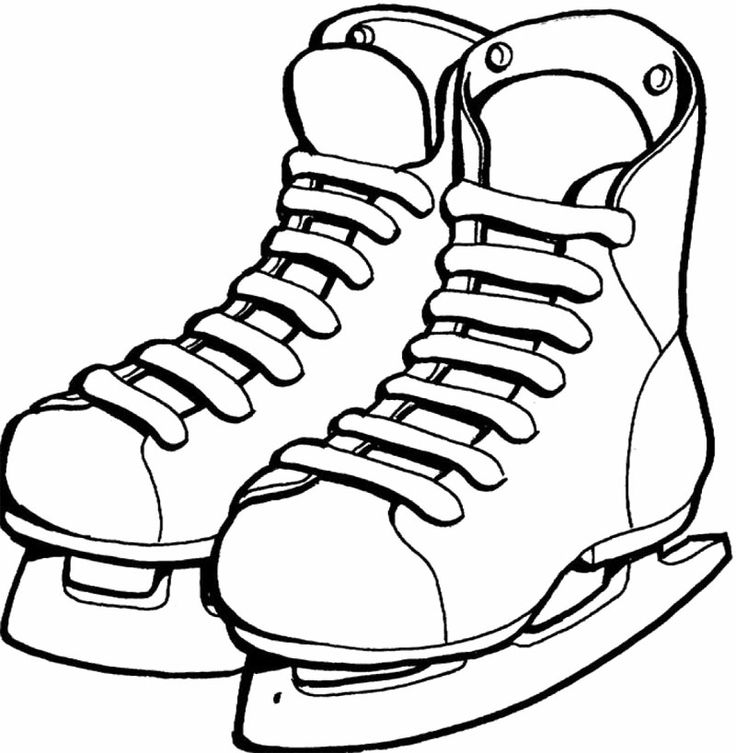 Shoes Ice Skating Coloring Page | Ice Skating | Clipart library