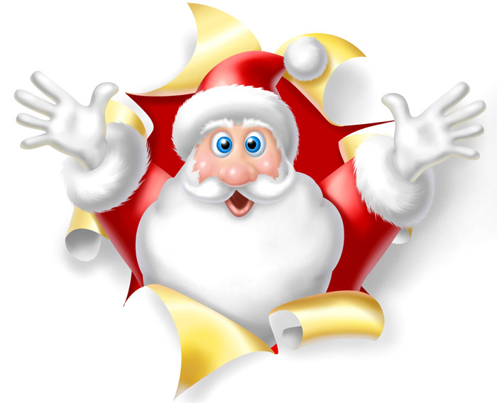 3D and 2D Graphic: Clipart - Cartoon Santa Claus