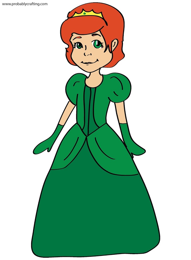 Free Princess Clip Art and Coloring Pages | Probably Crafting