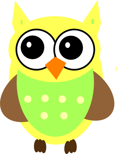 Yellow Baby Owl clip art - vector clip art online, royalty free 