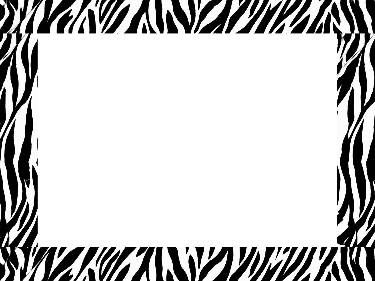 Free Zebra Print Border Template, Download Free Zebra Print Border