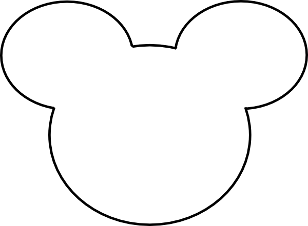 Mickey Mouse Outline clip art - vector clip art online, royalty 