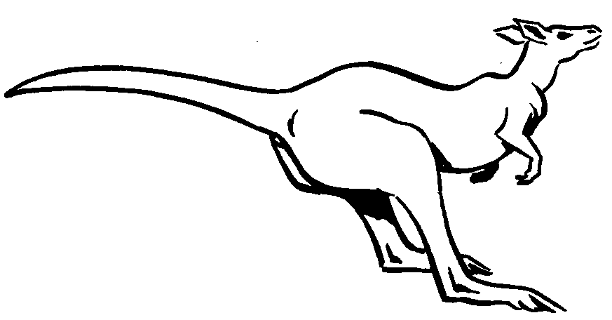 Kangaroo Clipart Black And White - Clipart library