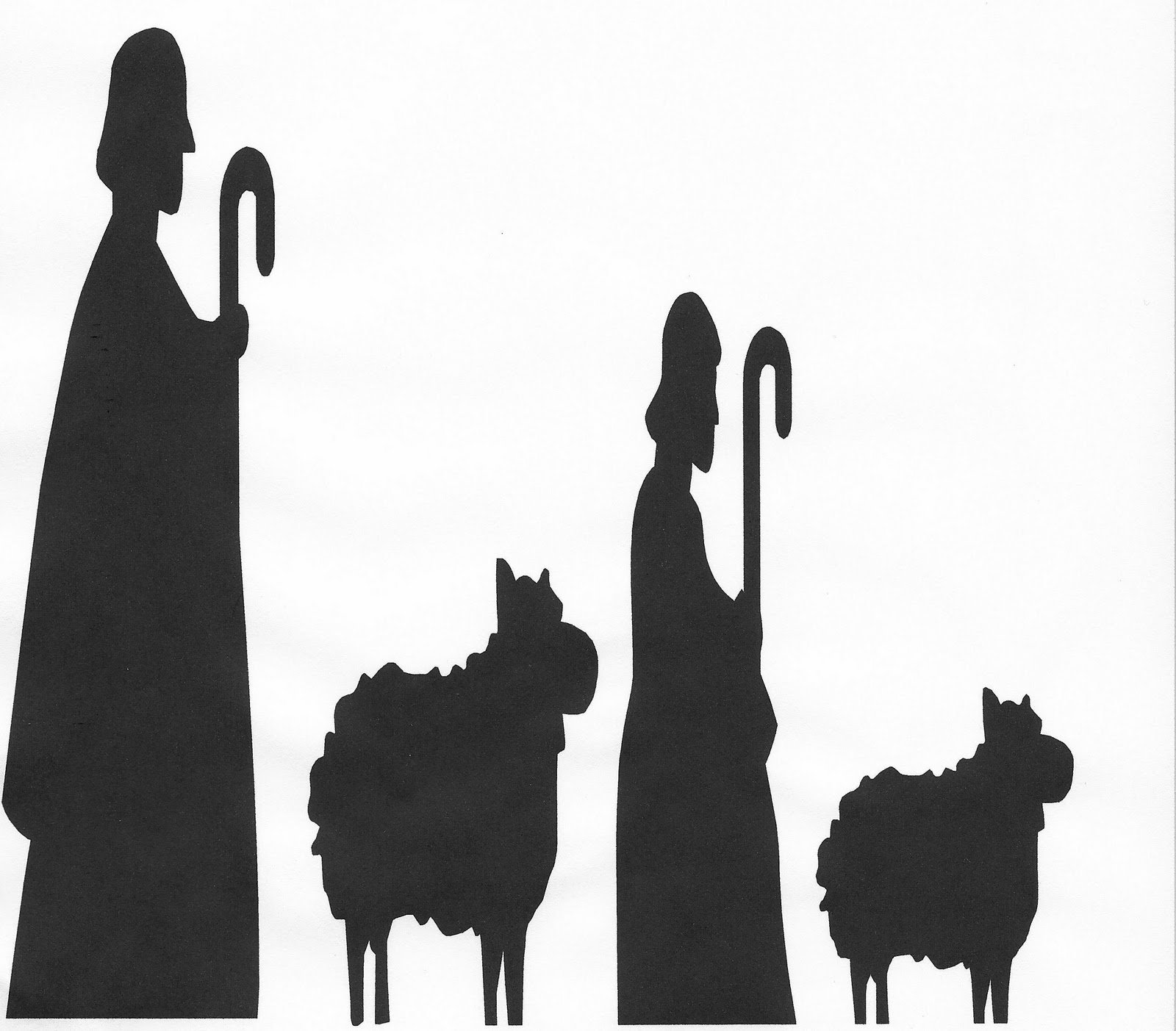 Images For  Nativity Scene Silhouette Clip Art