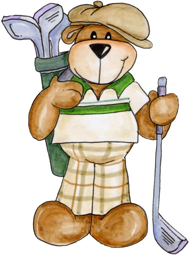 golfing bear | Animal clipart | Clipart library