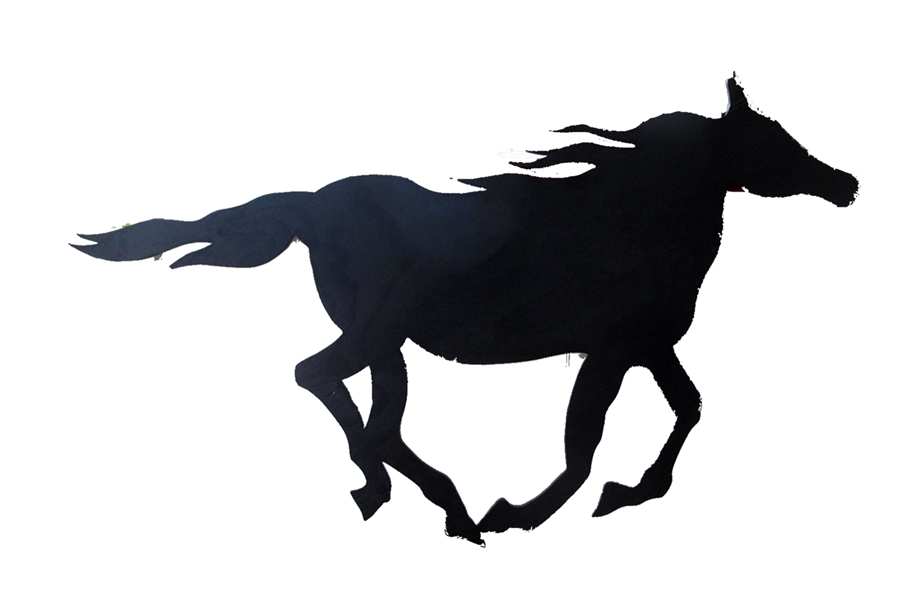 Running Horse Stallion Silhouette Lawn Art