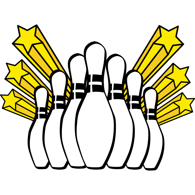 Clipart - Bowling pins