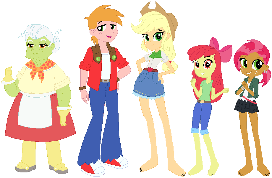 Equestria Girls Applejack and Apple Bloom by ChipmunkRaccoon2 on 
