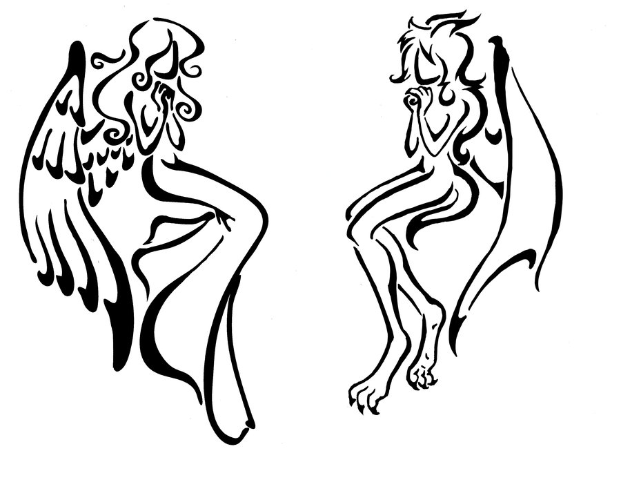 devil girl tattoo designs