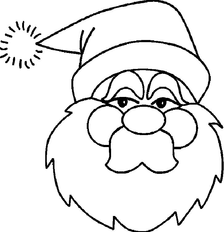 Santa Claus Face of Christmas Coloring Pages  Disney Coloring Pages