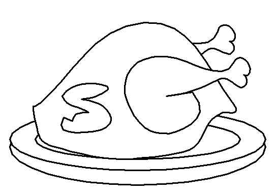 Thanksgiving Cooked Turkey Coloring Pages