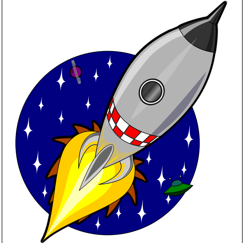 Clipart - Cartoon rocket