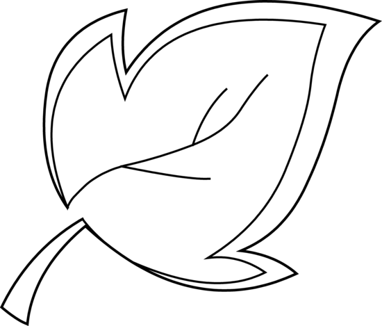 Tree Leaf Coloring Page - Free Clip Art