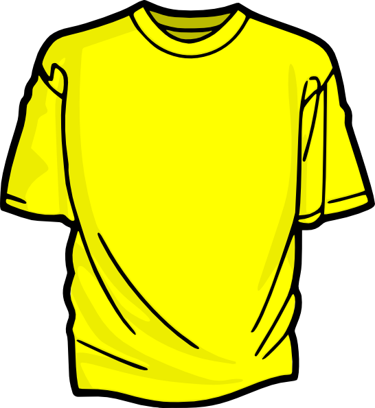 Yellow T-shirt clip art - vector clip art online, royalty free 