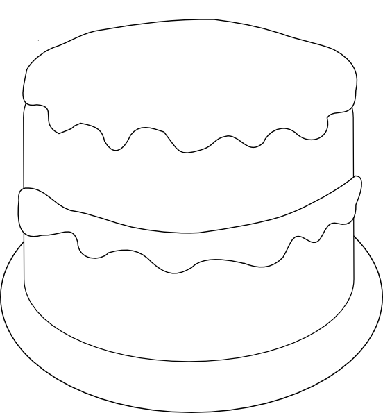 Blank Birthday Cake Template