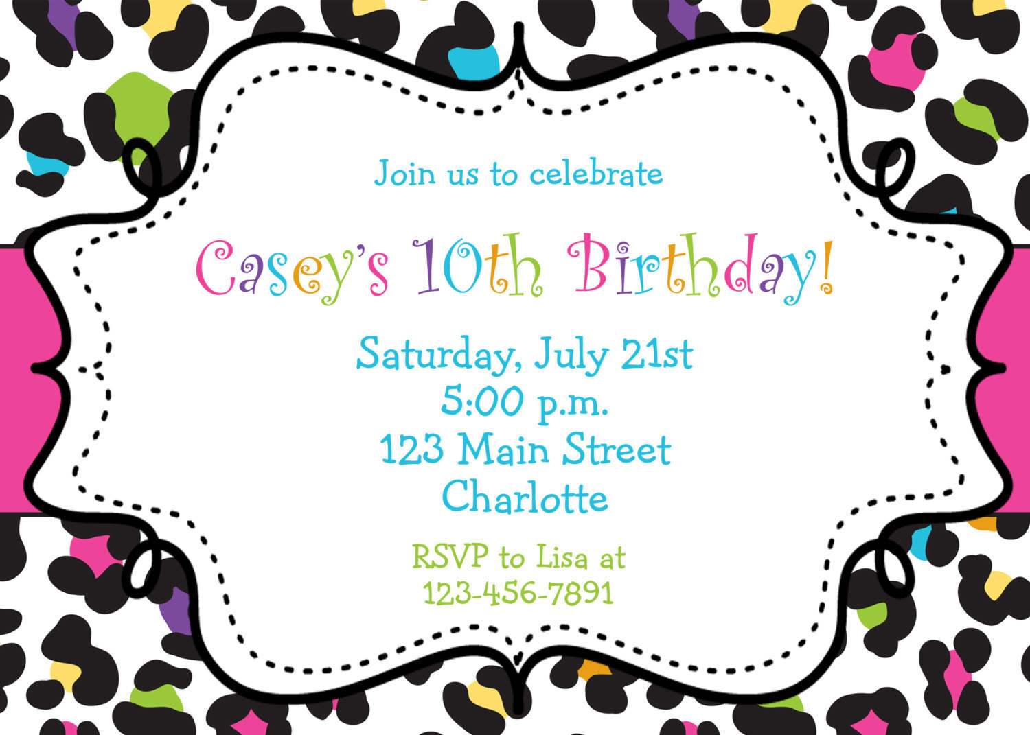 girls birthday invitations free clipart