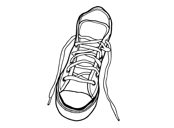 Converse Shoe Outline - Invitation Templates
